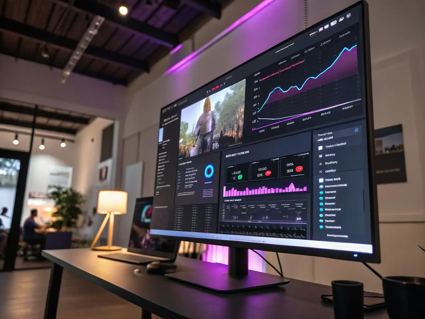 An image showcasing advanced website analytics and premium design options, illustrating the Pro plan's advanced features.